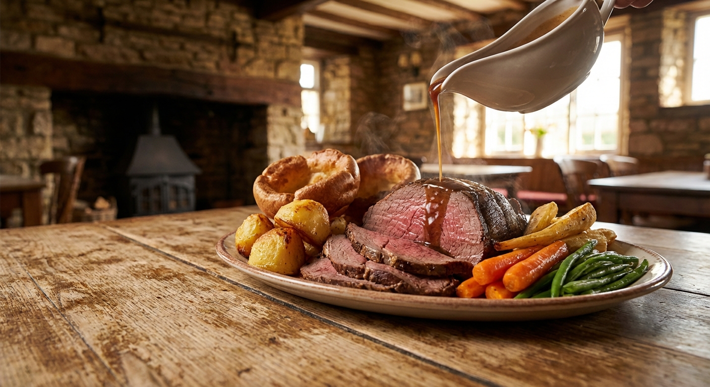 Traditional British roast dinner